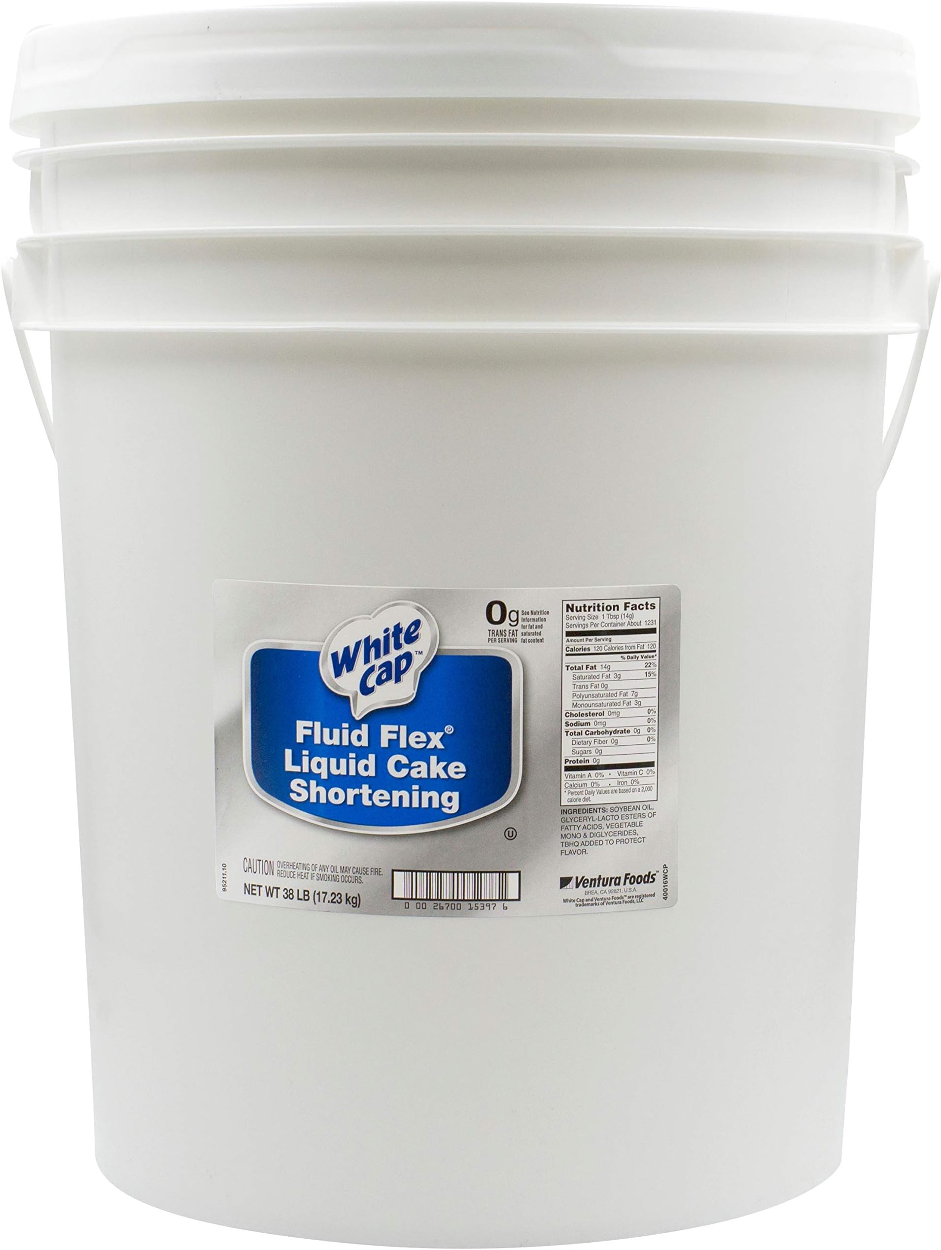 White Cap Cake Shortening Liquid, 38 Pound -- 1 each.