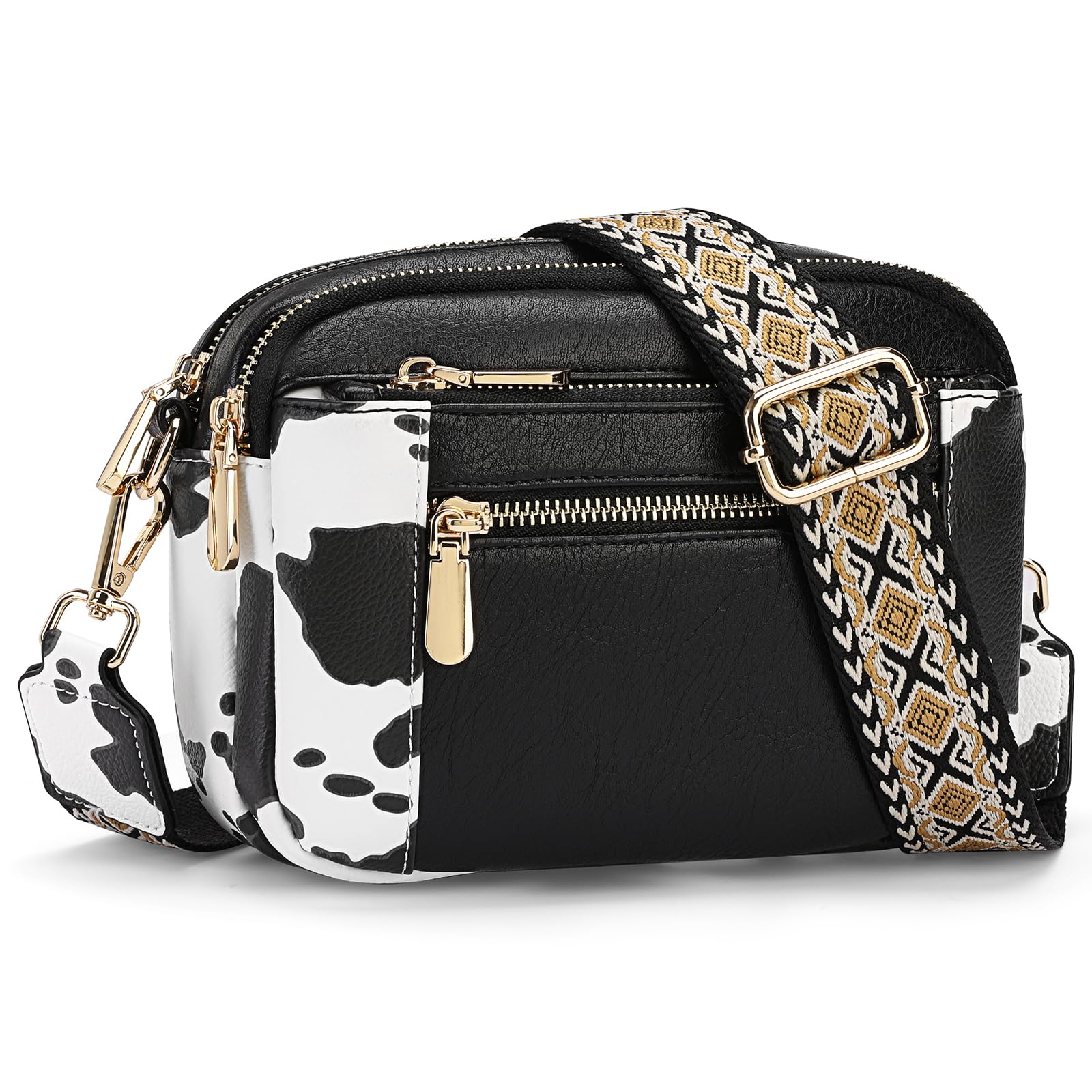 GAEKEAO Small Crossbody Bags For Women Vegan Leather Trendy Purses Shoulder Handbags Travel with Adjustable Wide Strap