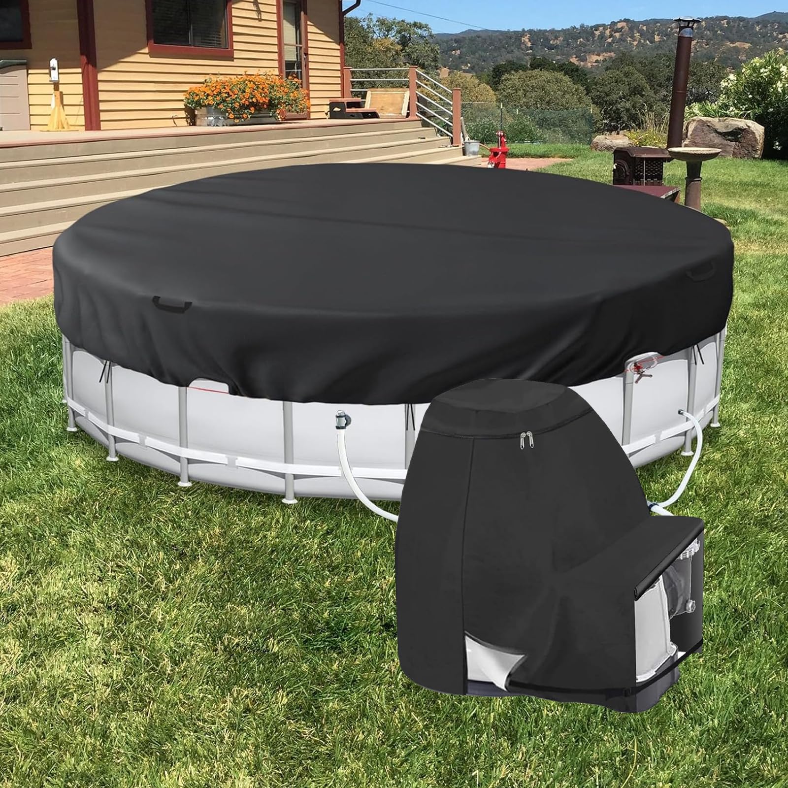 Cubierta para Bomba de Piscina,Cubierta de Filtro de Arena 70x65x55 cm,Bomba Calor Piscina Cubierta,Cubierta para Sistema de Filtro de Arena,para Equipos Piscina Aire Libre Unidades