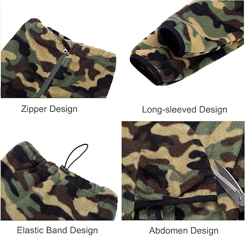 Miniatura 4 de Abrigos cálidos de invierno para perros, forro polar de 4 patas para perros grandes y medianos, abrigo de clima frío para perro, abrigo de cuerpo