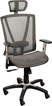 Ergonomic Height Adjustable, Home Office, Mesh, Desk, Computer Lumbar Support, Back Relief, Comfortable Breathable Chair, 52 Inch Max, Brown ERG2000