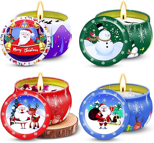 Miniatura 1 de Velas perfumadas de Navidad para mujeres, vela de aromaterapia para el hogar, cera de soja de 4.4 onzas, regalos de cumpleaños, regalos de Navidad