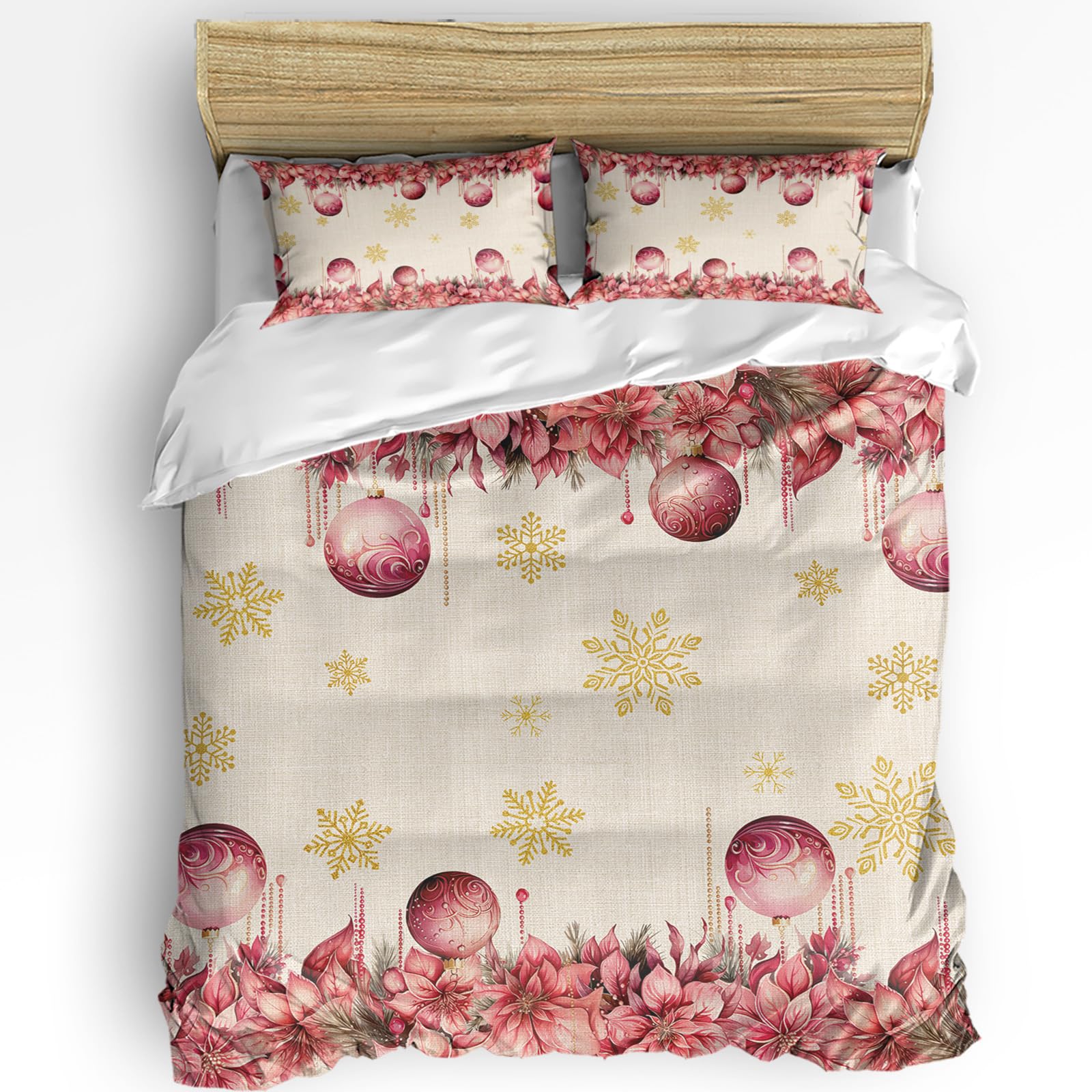 Farmhouse Flower Bed Duvet Cover Twin Size Washed Patterned Textured Duvet Cover Sets with Zipper Tiers Microfiber Soft