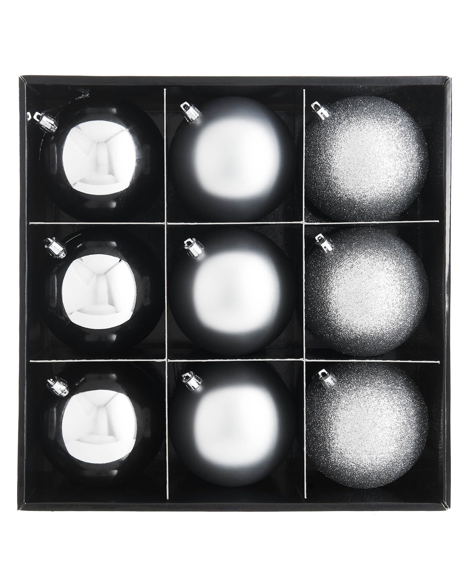 Silver Shatterproof Baubles