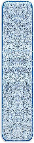 CleanAide Almohadilla de fregona plana de microfibra de 24 pulgadas, azul CleanAide Almohadilla de fregona plana de microfibra de 24 pulgadas, azul