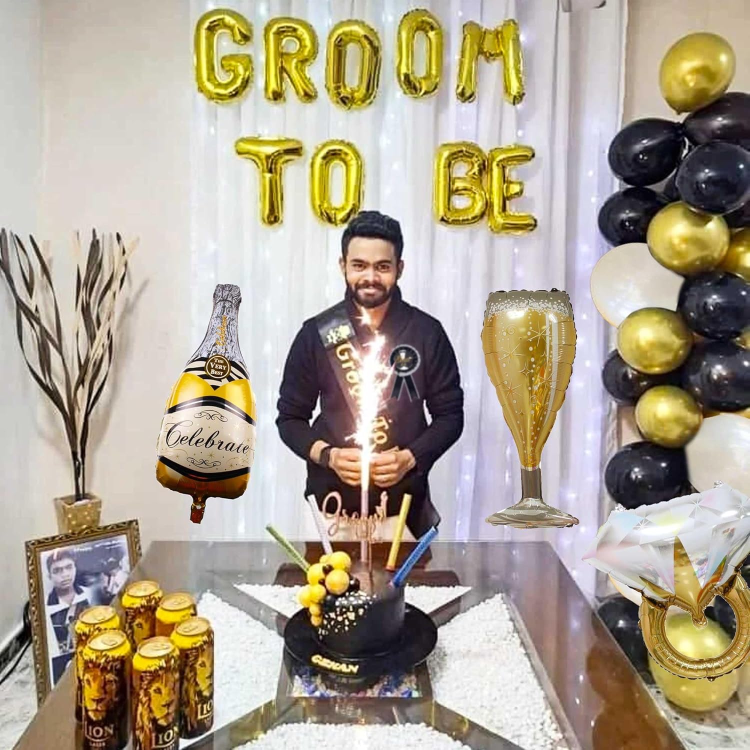 20個 新郎のバルーン ウェディングパーティー装飾 花婿になるバナー 花婿の背景幕 花婿の装飾