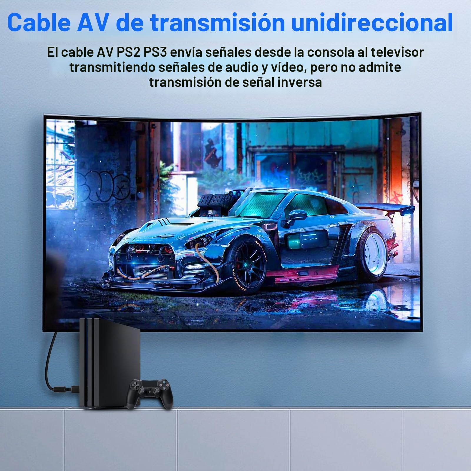 XMSJSIY Componente AV Cable para PS2 PS3 AV HDTV Wire Multi Out Video Audio Cable YPbPr Componente para PS2 PS3 HDTV EDTV Cable Conector – 1.8 M