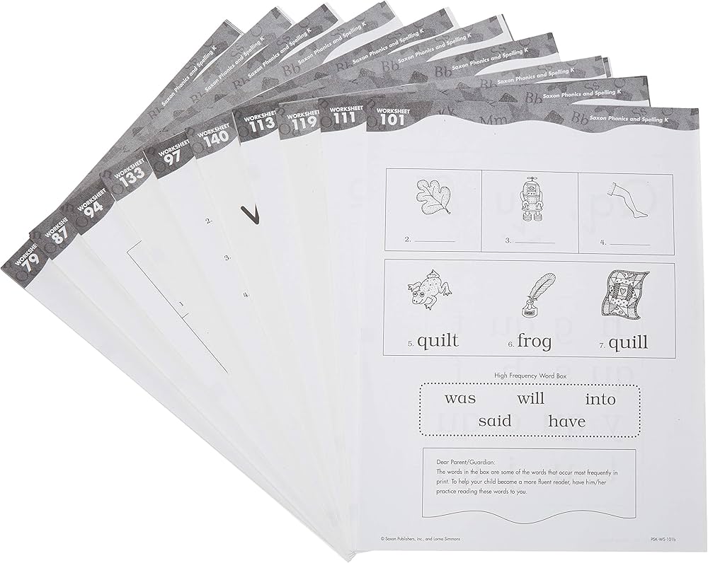 Amazon.com: 24 Student Worksheets Box 2 (Saxon Phonics & Spelling K): 9780544338890: SAXPUB: Books Amazon.com: 24 Student Worksheets Box 2 (Saxon Phonics & Spelling K): 9780544338890: SAXPUB: Books