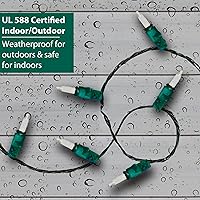 Vista 6 de Brite Star Cadena de luces de Navidad de 100 unidades, mini, transparentes - 22 pies de luces de árbol de Navidad para interiores y exteriores