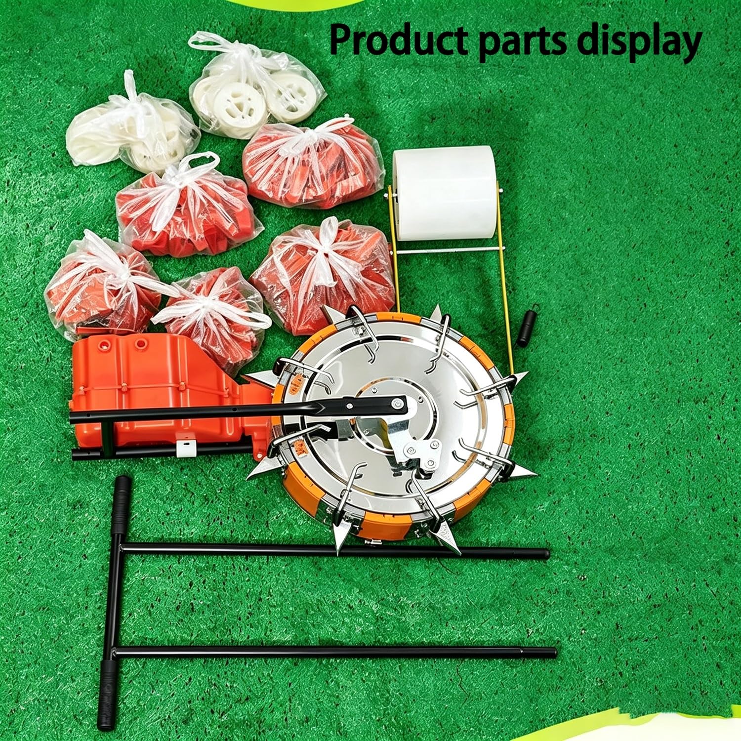 Sembradora Manual de precisión, tolva de Semillas de Gran Capacidad (4-5 kg), Profundidad y espaciamiento de siembra Ajustables, para maíz, Soja, algodón y Girasol