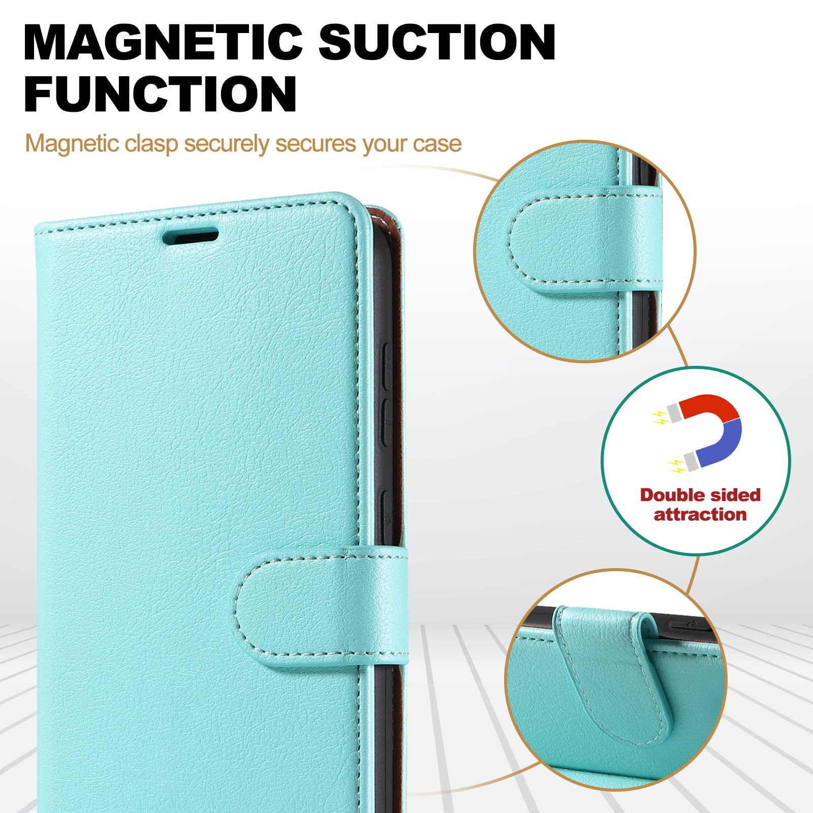 Saturcase - Custodia protettiva per Huawei P30 Lite, in pelle PU, con