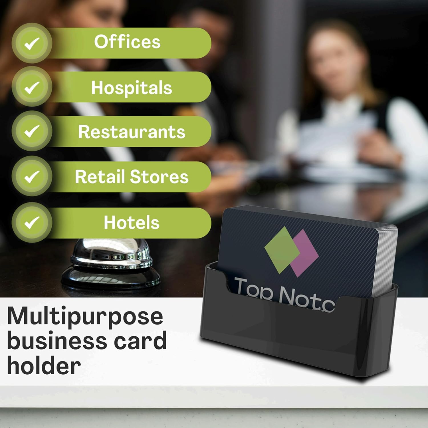 Acrylic Business Card Holder for Desk - Gift & Business Card Display Stand, Sleek & Durable Card Holder Display for Office, Home & Retail Use, Fits 50 Business Card, 84 Pack - Clear