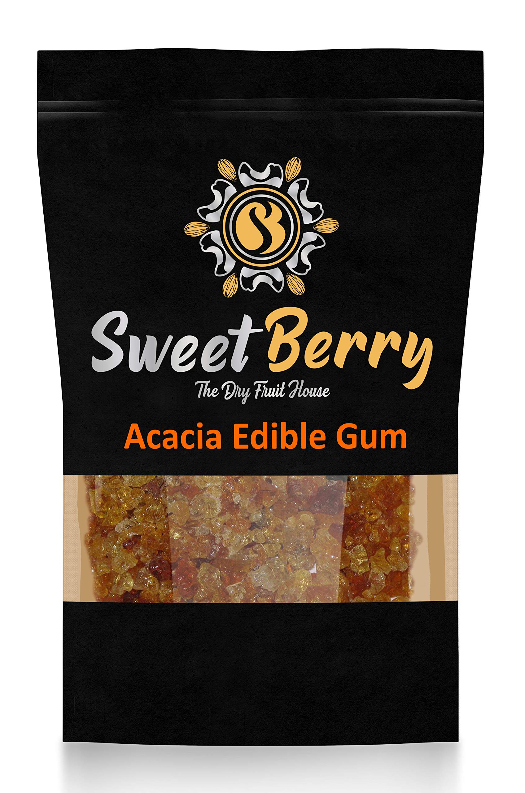 Sweet Berry Wild Acacia Edible Gum Gondh Edible Gum Arabic Keekar Gum Crystals (500Gram)