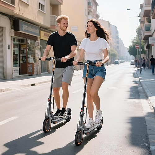 Vista 44 de WERHY Scooter eléctrico, motor de 350 W/500 W, velocidad máxima de 19/22 mph, rangos máximos de 16/23/25/28 millas, scooter E plegable para adultos