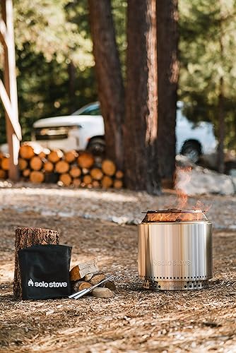 Miniatura 9 de Solo Stove Bonfire Big Yard Bundle 2.0 | Incluye hoguera sin humo con soporte, escudo, refugio, portátil para quemar madera, cenicero extraíble,