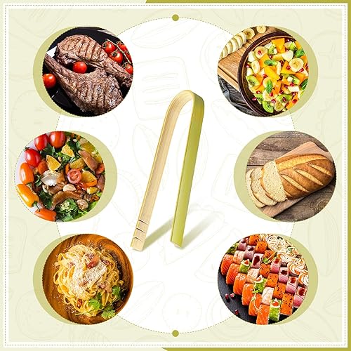Miniatura 4 de Chengu 240 pinzas de bambú desechables pequeñas de madera para tostadora, utensilios de cocina para catering, buffet, aperitivo, boda, otoño, Acción