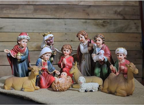 Miniatura 3 de Northlight Juego de 12 piezas para la primera Navidad religiosa de 8 pulgadas
