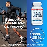 Vista 3 de Ultimate 100% Essential Amino Acid Supplement for Cutting, Fasting & Workouts - All 9 EAAs, 40% Leucine — Ideal BCAA Ratio for Energy, Muscle &