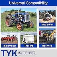 Vista 5 de Dos tubos internos de neumáticos de tractor agrícola de 5.90-16 con un vástago de válvula de goma de base ancha TR15 de TYK Industries.