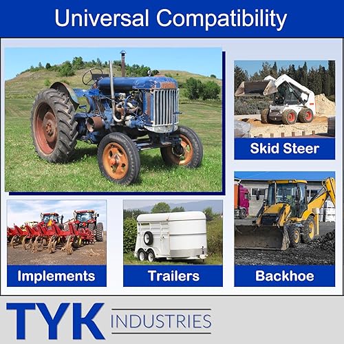 Miniatura 5 de Dos tubos internos de neumáticos de tractor agrícola de 5.90-16 con un vástago de válvula de goma de base ancha TR15 de TYK Industries.