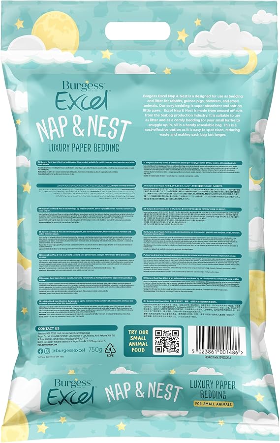 Excel Burgess Nap & Nest Paper Bedding for Small Animals