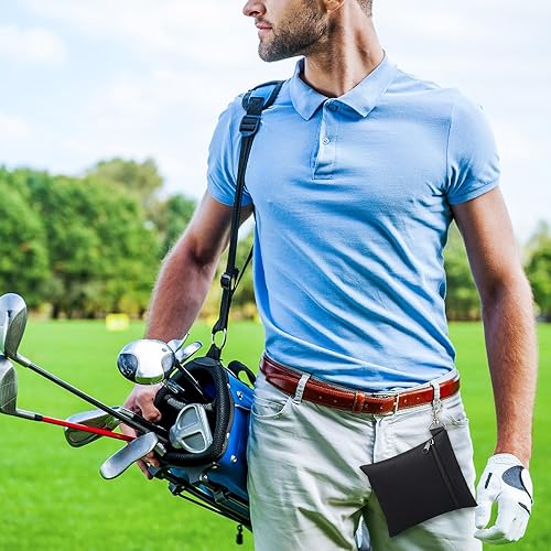 Miniatura 4 de Shappy 3 piezas de bolsa de golf de 6.69 x 5.51 pulgadas con cremallera para pelota de golf, bolsa de clip de golf utilitaria, soporte para camiseta