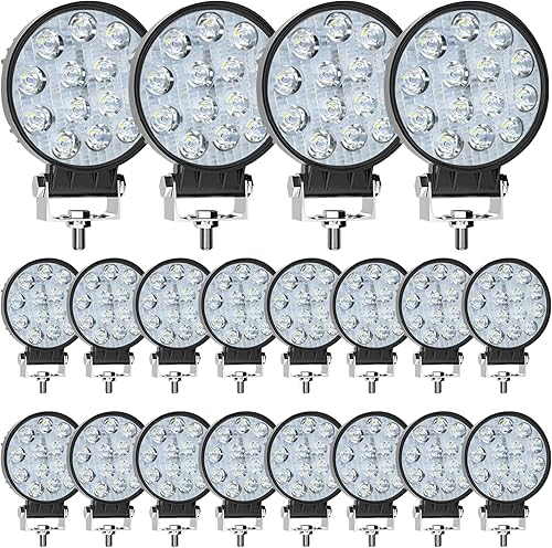 Miniatura 10 de WINBANG Luz de trabajo LED de 123 W, cápsulas de luz LED, luces cuadradas de inundación, luces LED para camiones, vehículos todoterreno, ATV, SUV,