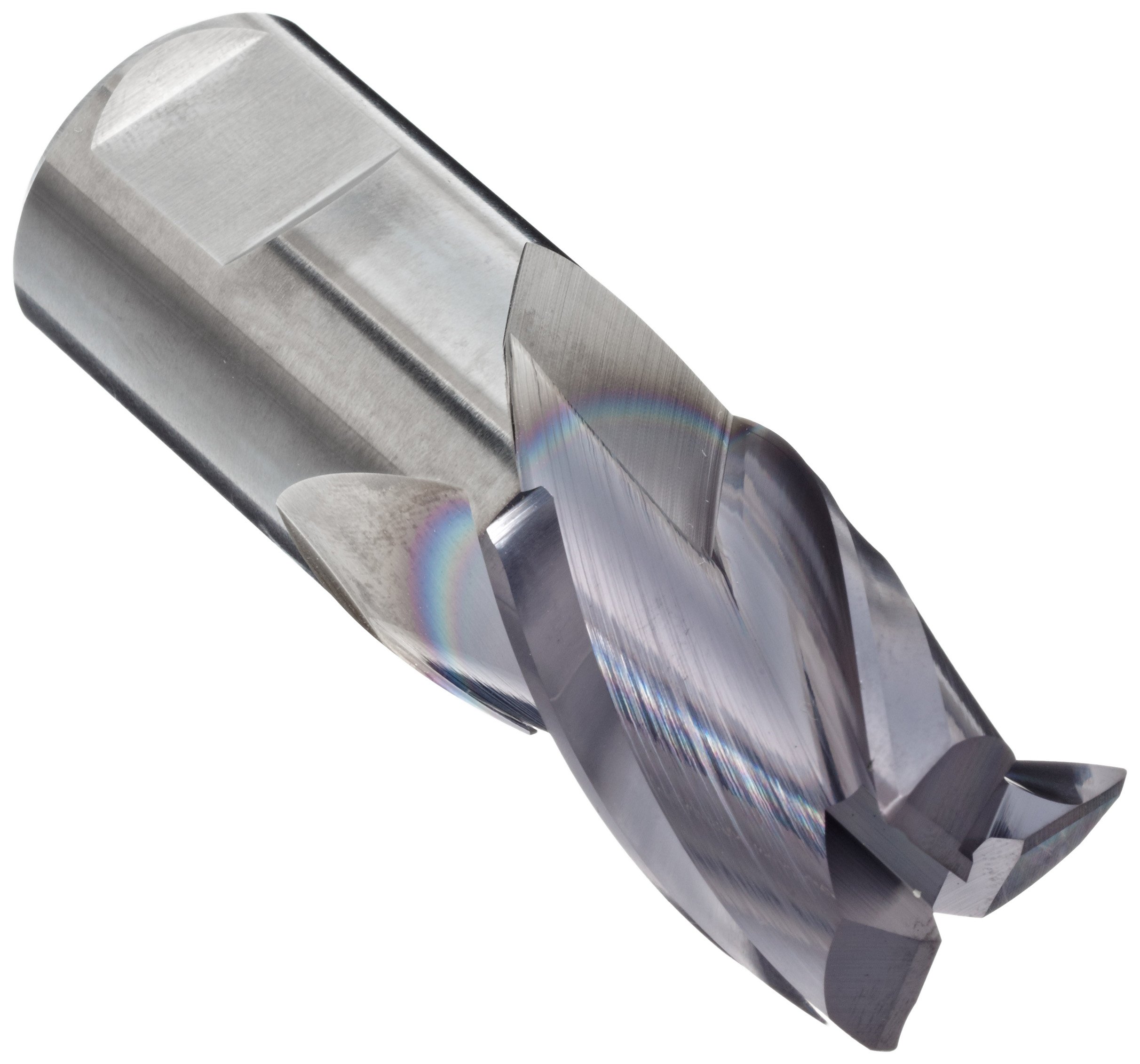 YG-1 E5105 Carbide Corner Radius End Mill, Weldon Shank, TIALN Multilayer Finish, Non-Center Cutting, 35 Deg Helix, 3 Flutes, 3
