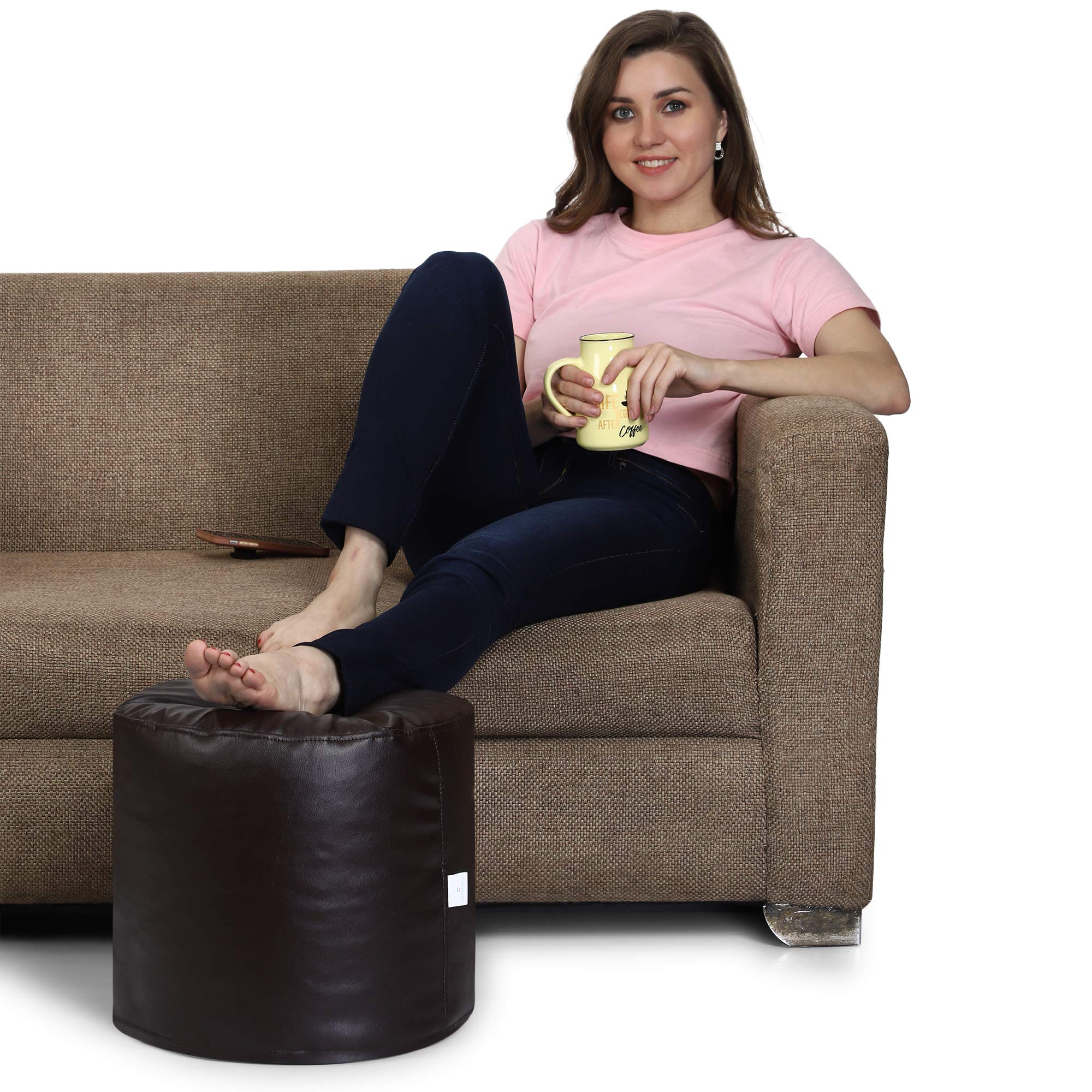 Urban Style Decore 32cm Classy Restful BeanBag's Footrest, Brown