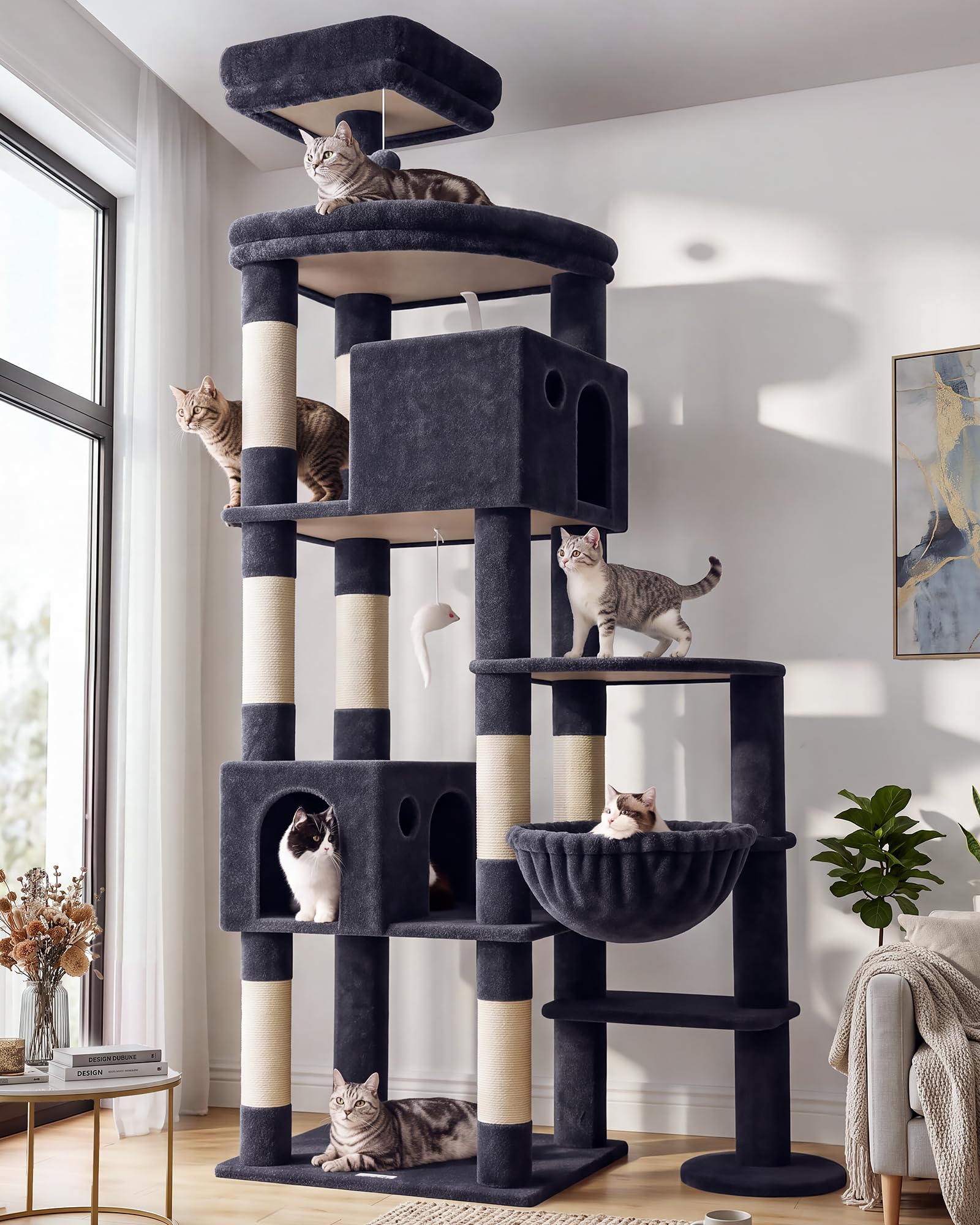 Globlazer Giant Cat Tree for Indoor Large Cats, 83in, F83