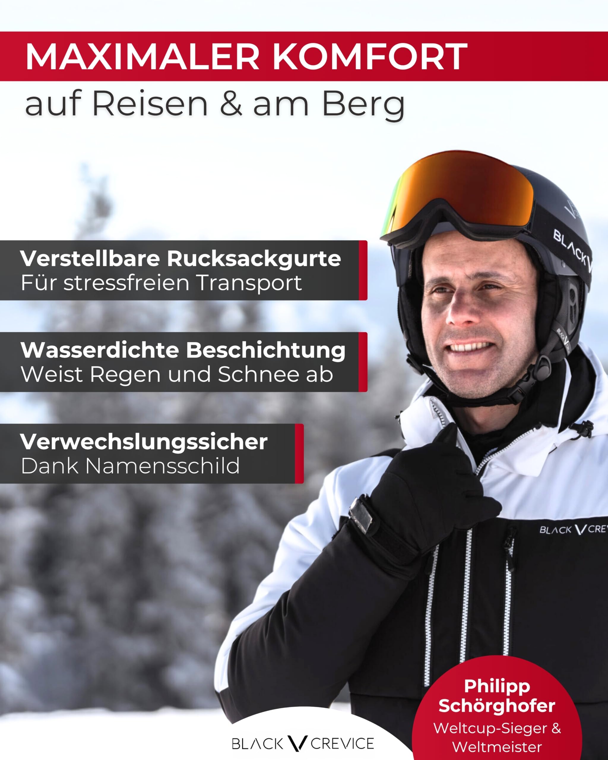 Black Crevice Snowboardtasche I Snowboard-Tasche mit