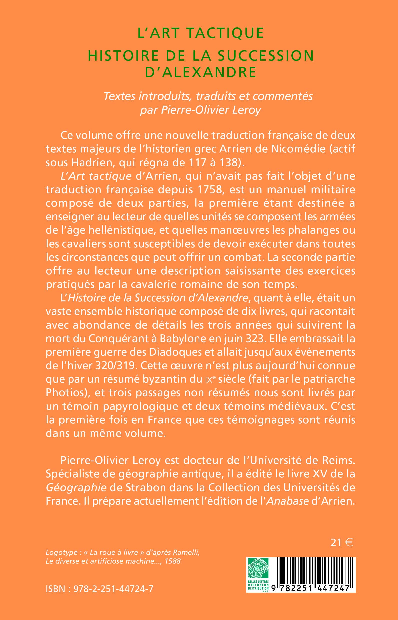L'art tactique: Histoire de la succession d'Alexandre: 81 (La roue a livres, 81)