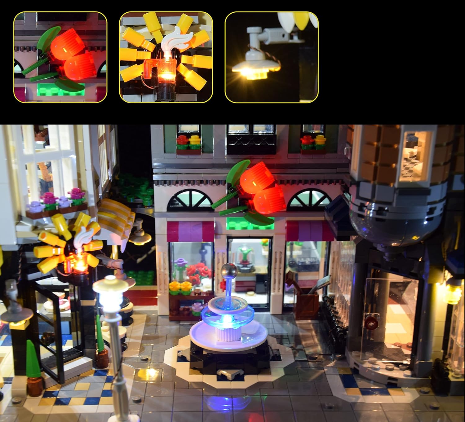 LightGo LED Lighting Kit Designed for Lego 10255 Assembly Square Building Set - Not Include Model (Remote Version)