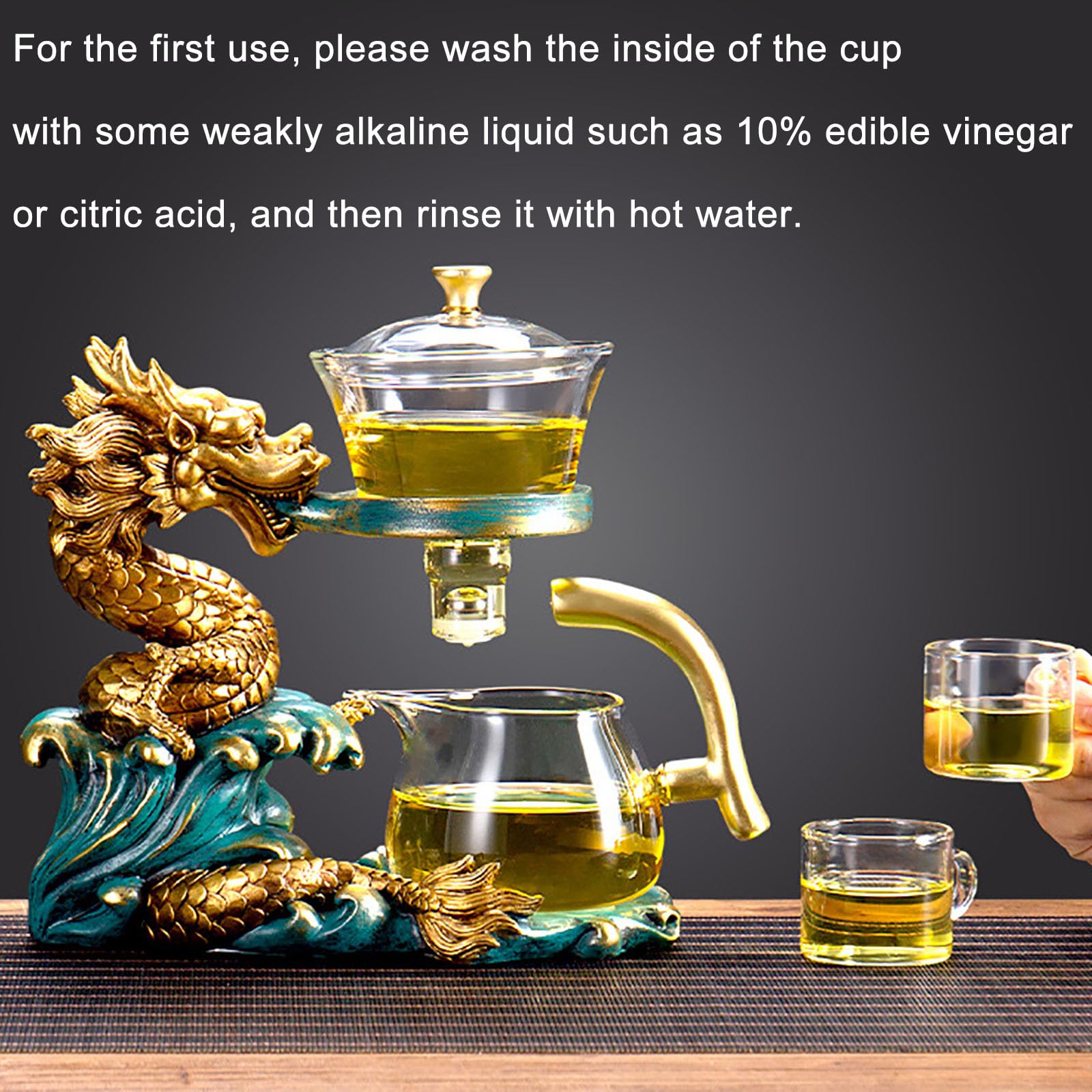 Théière Goutte à Goutte « Lazy Kungfu » En Verre Borosilicaté – Design éléphant Magnétique – Service à Thé Paresseux