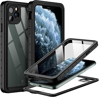 BEASTEK for Apple iPhone 11 Pro Max Waterproof Case, NRE Series Shockproof Underwater IP68 Case with Built-in Screen Protector Full Body Rugged Protective Cover for iPhone 11 Pro Max 6.5 inch Clear