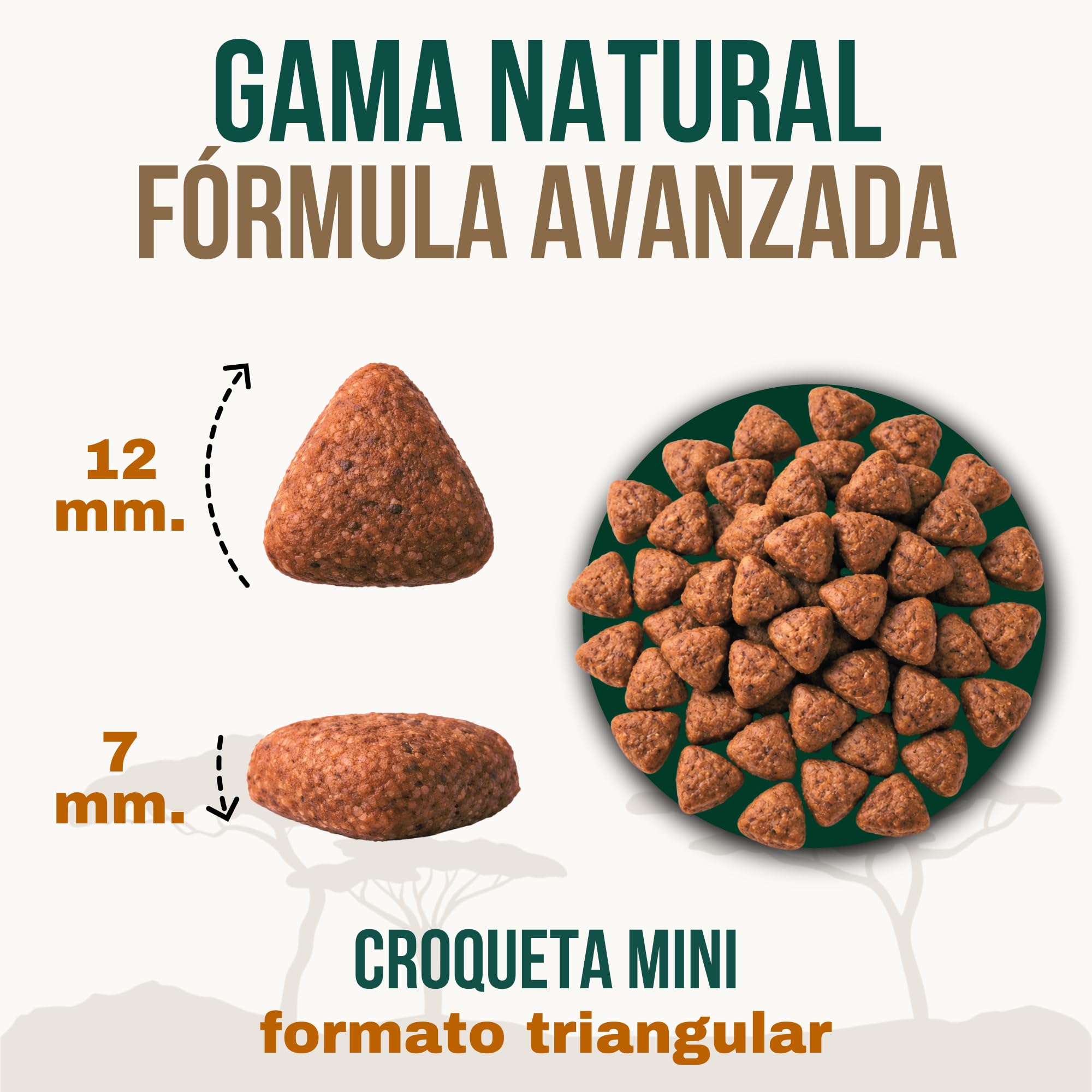 Pienso con Cordero y Ternera Savanna para Perros Adultos, Racao Caes Adulto, Receta Natural de Alta energía con Arroz, Digestión Suave, Cuidado Articular y Muscular, Todas Las Razas - 14 kg.