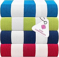 Vista 65 de CASA COPENHAGEN Solitaire - Juego de toallas de 6 piezas, color blanco brillante, 21.16 oz/m², 2 toallas de baño, 2 toallas de mano, 2 toallas