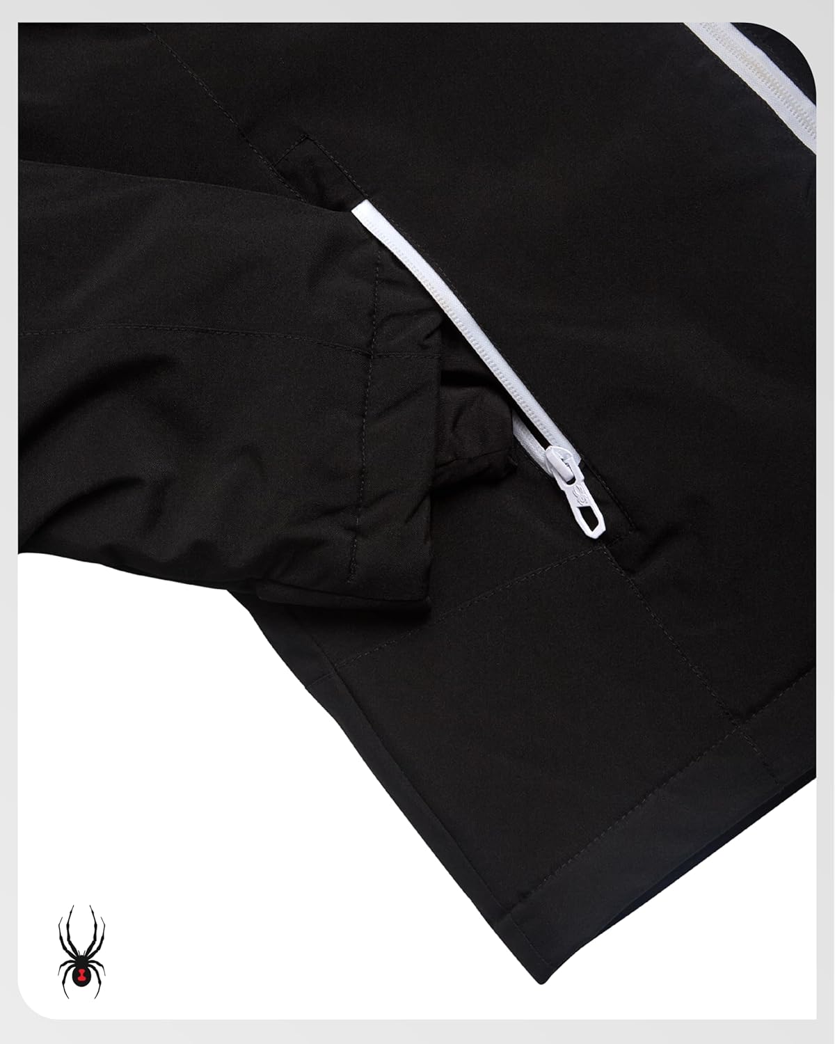 Spyder Womens Quilted Jacket - Wind Water Resistant Insulated Winter Coats Quilted Ski Jacket with Hood and Zippered Pockets - Image 5