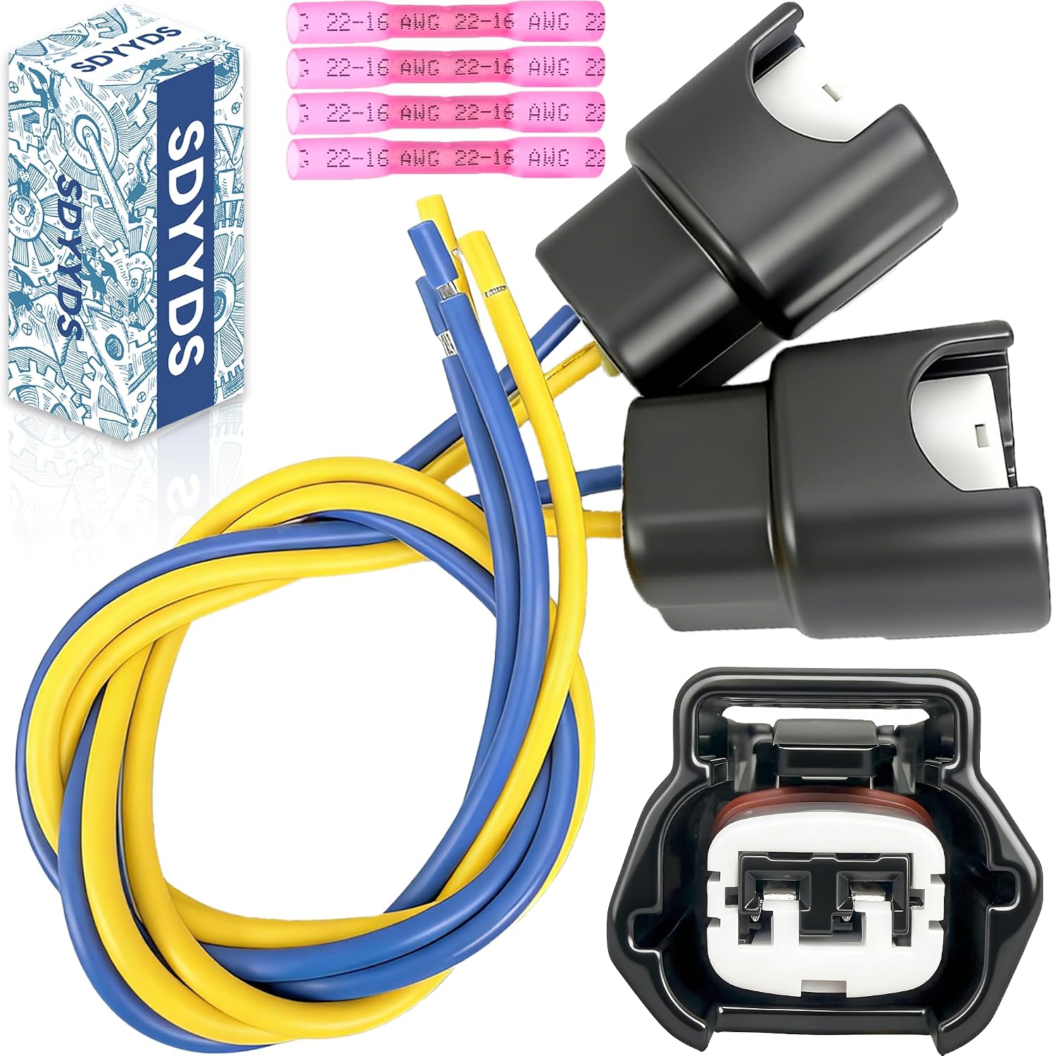S2888 2Pcs Vapor Canister Purge Valve Connector Wiring Harness Kit Compatible with Select Nissan Infiniti Subaru Toyota Models -Replaces# EC2788, 1P3373, PT2870