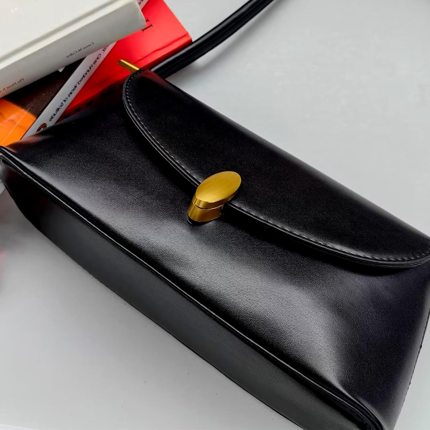 Retro Shoulder Bag for Women, Leather Small Tote Handbag Hobo Cute Clutch Shoulder Purse, Vantage Design - Image 4