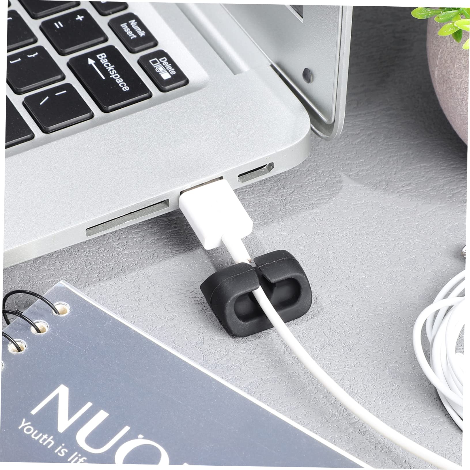 Hemobllo 5 Juegos De Clips Magnéticos Para Cables Organizadores De Cables Adhesivos Para Escritorio Mesa Hogar Y Oficina 12 Unidades X 5