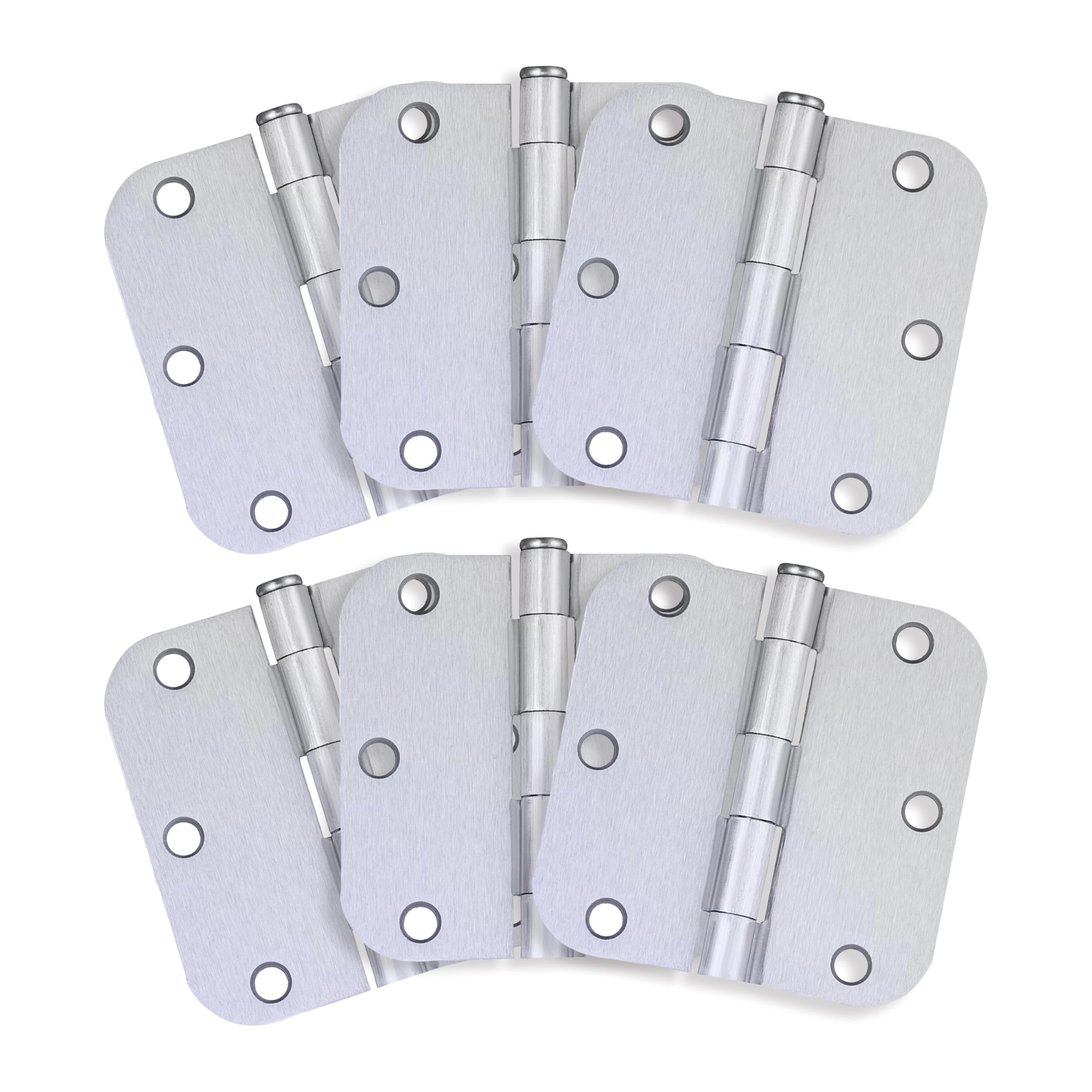 Charnières de porte en acier durable et chrome brossé Design House 189712