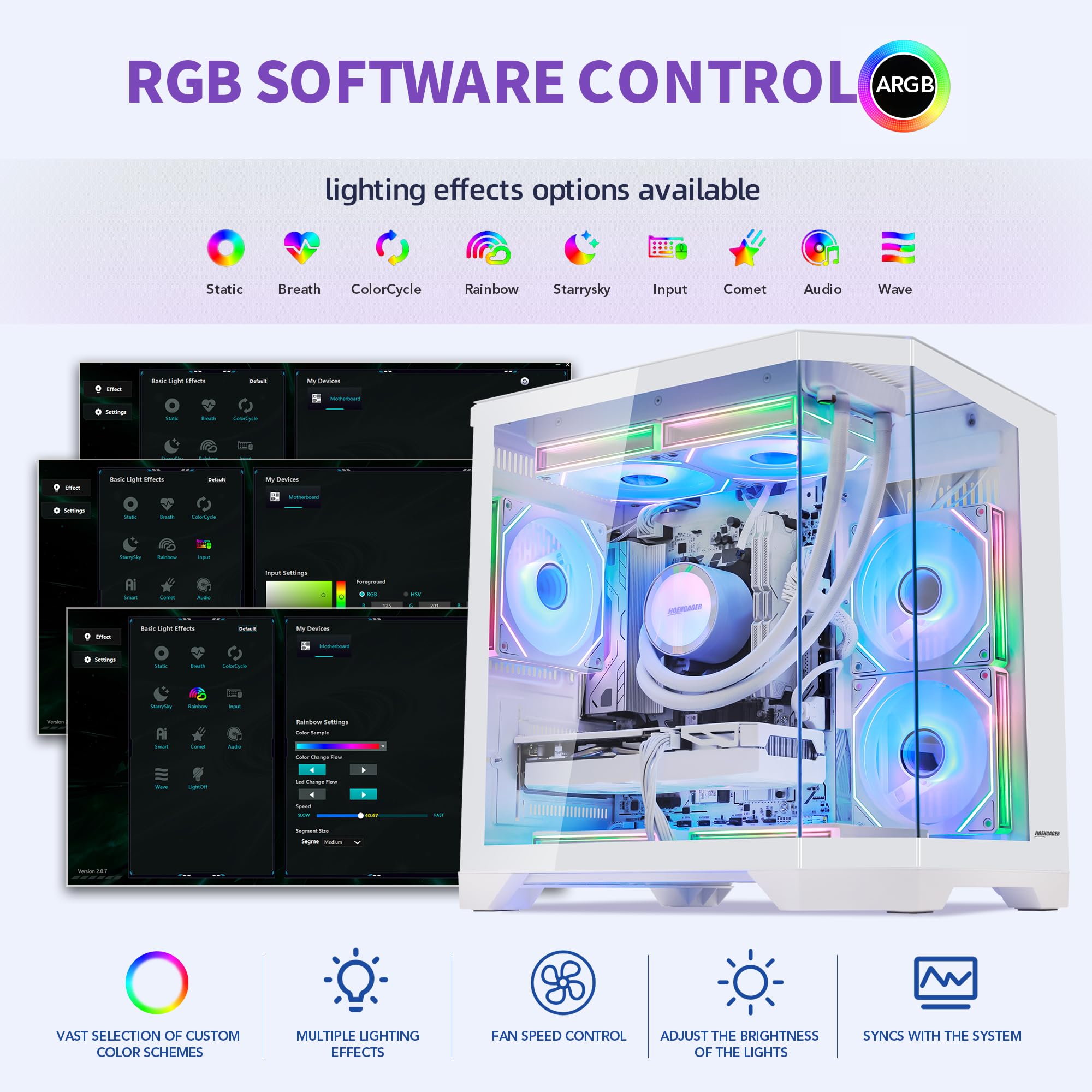 Amazon.com: HOENGAGER Ocean of Stars AI-Optimized Gaming PC - RTX