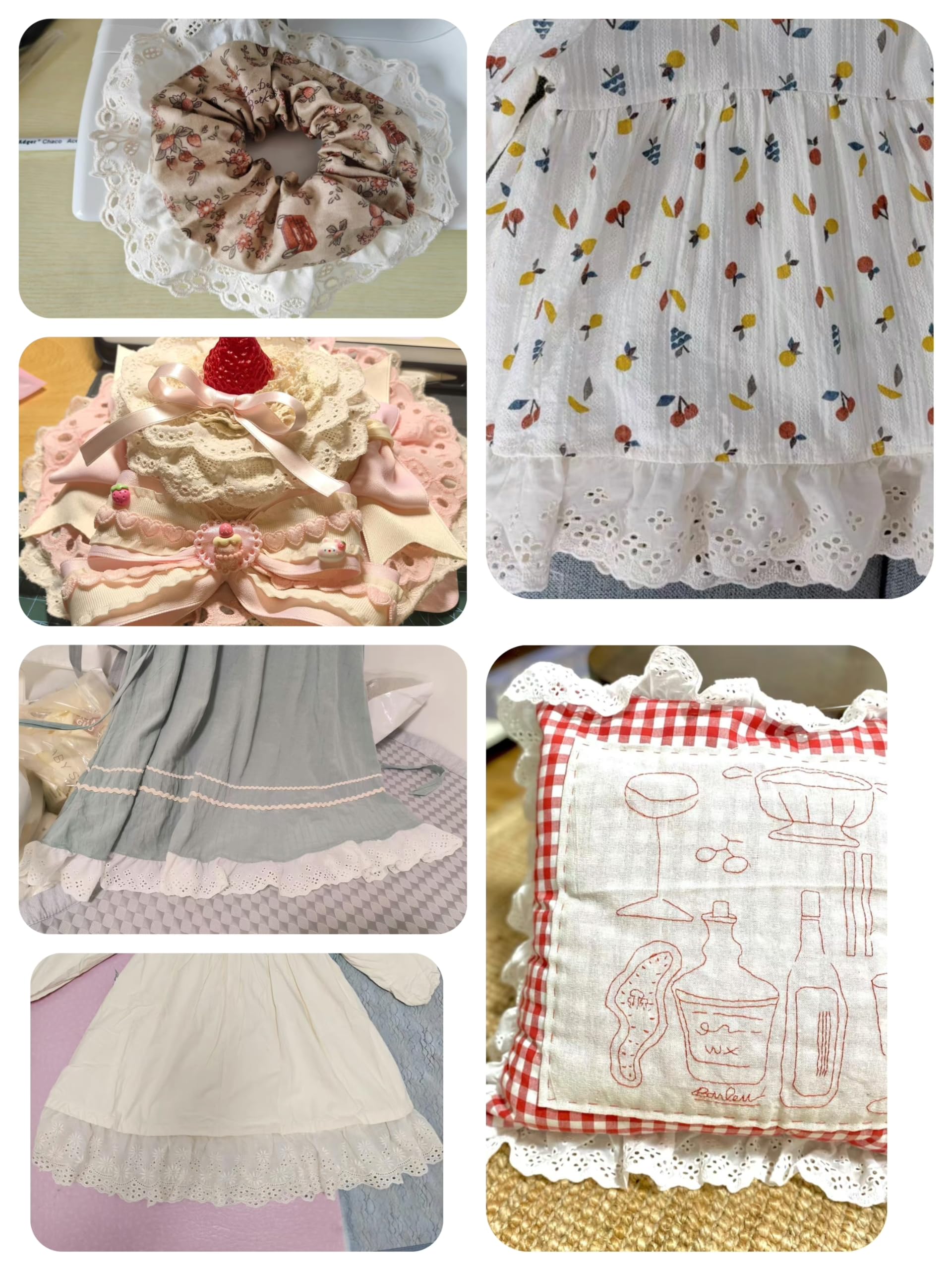 WANYI Spitzenband 18cm Breit - Vintage Spitzenborte Für DIY Nähen