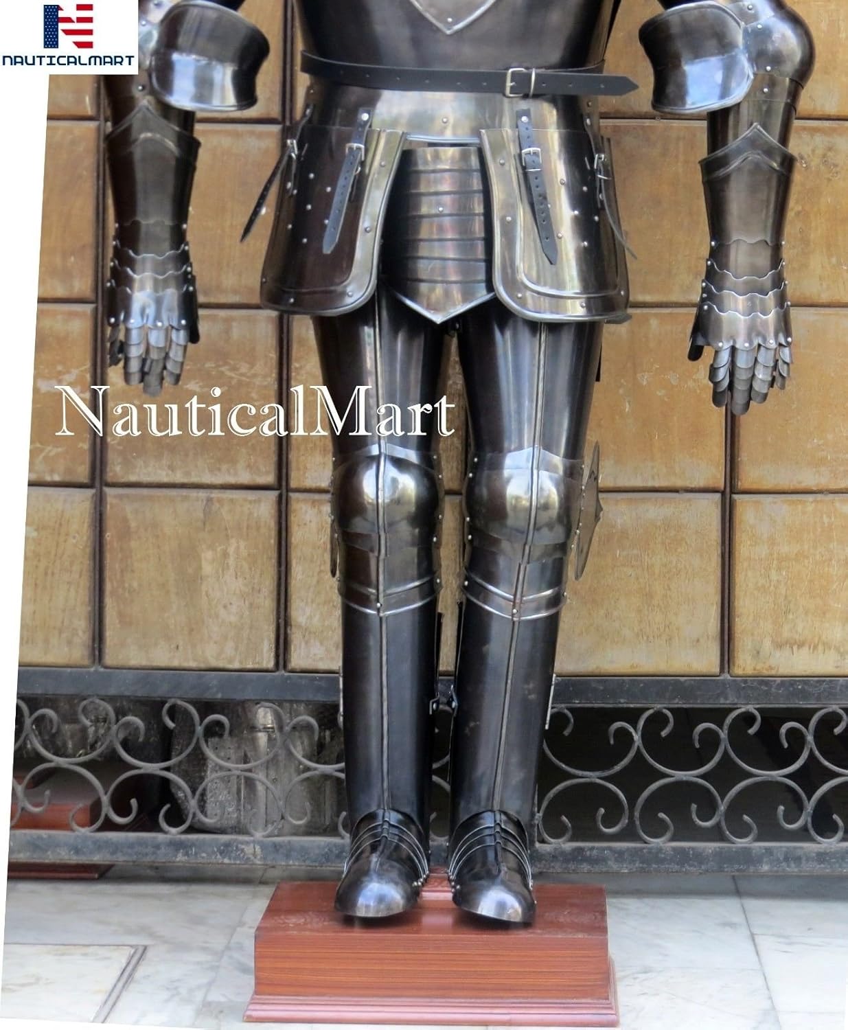 NauticalMart 17th Century War Dark Knight Suit of Armor Full Body Armor Halloween Costume