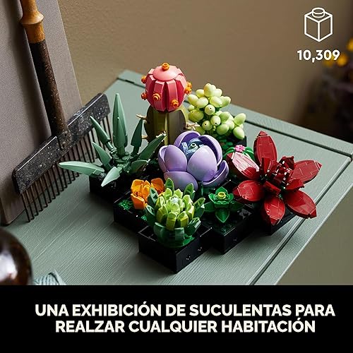 Miniatura 2 de LEGO Botanicals Succulents - Juego de construcción de plantas artificiales de interior para el hogar, cocina, decoración de escritorio para adultos