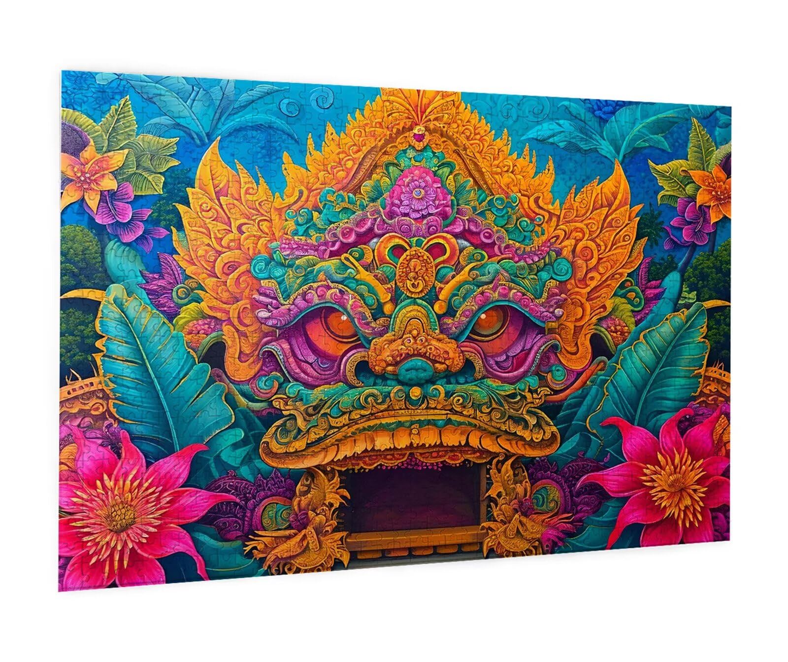 Puzzle Bali Puzzle 5000 sztuk Kolorowa Jigsaw Dorośli DIY Klasyczna drewniana gra, wysokiej jakości nadruk z puzzlami zabawki, litery z tyłu układanki, do dekoracji domu nastolatek prezent S-3