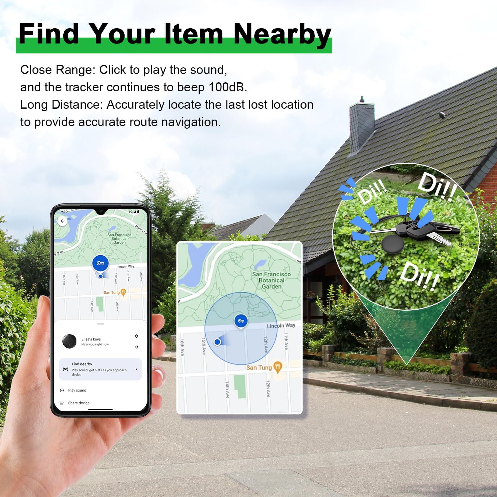 Tracker Bluetooth Pour Android - Localisateur D'objets Compatible Google, étanche IP67, Pile Remplaçable