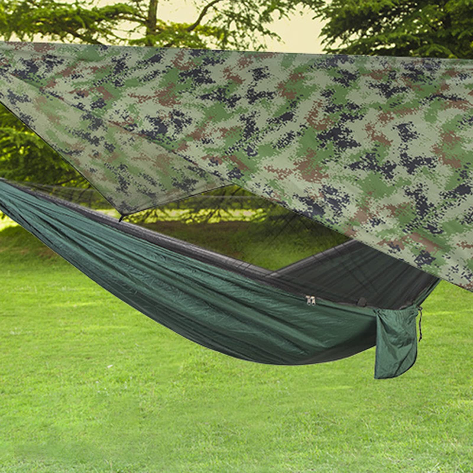amaca da campeggio, Tenda da viaggio 3 in 1 260 cm x 140 con rete e telo tenda per 2 persone capacità di carico 200 kg ultraleggera traspirante