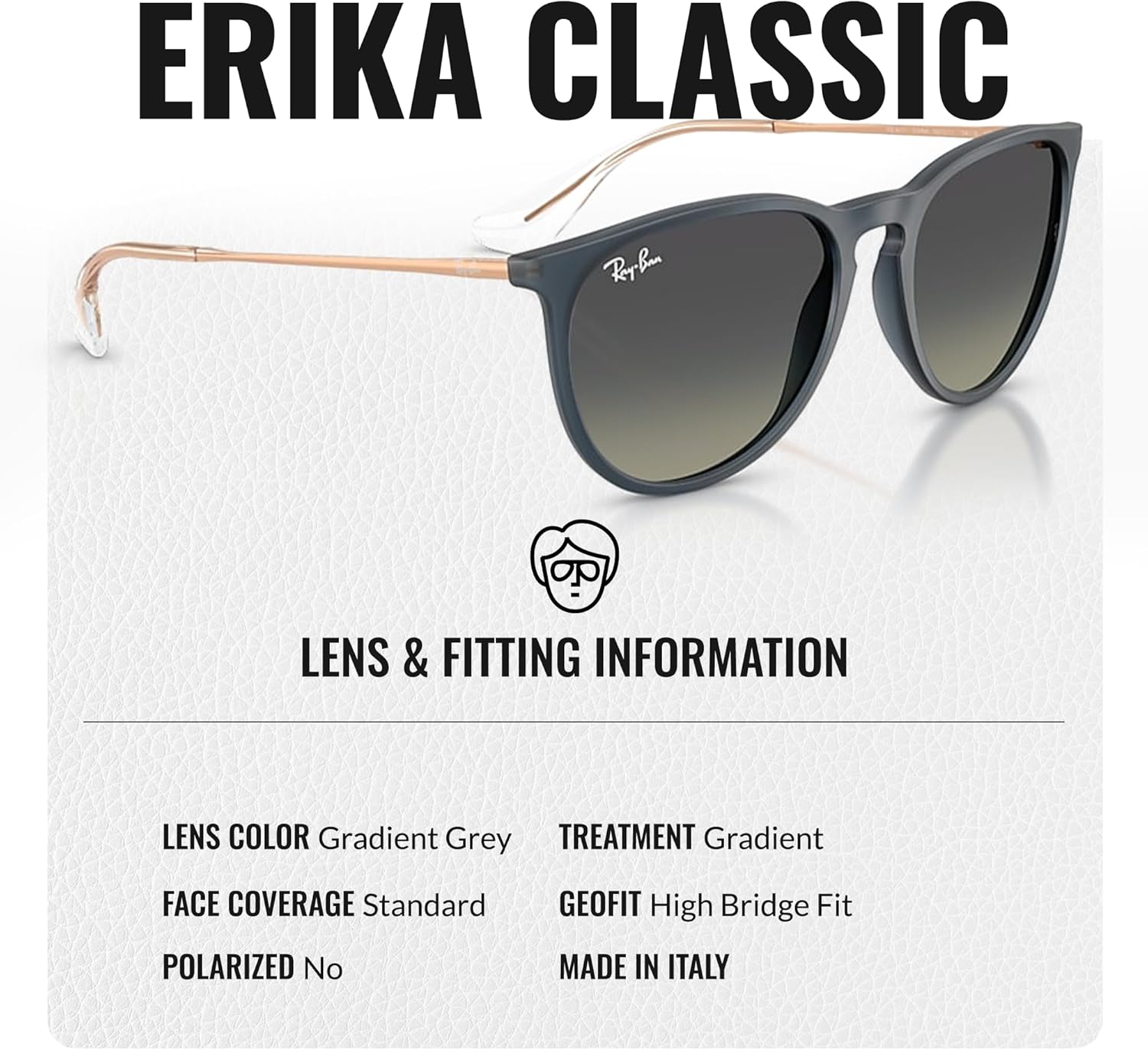 Ray-Ban RB4171 ERIKA CLASSIC Phantos Shaped Sunglasses for Men & Women with Official RAYBAN Eyewear Kit - Image 5
